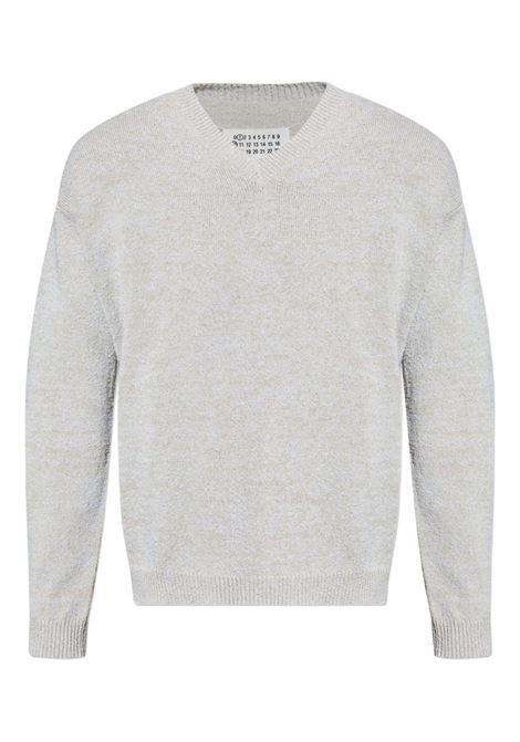 maglione v-neck uomo beige MAISON MARGIELA | S50HN0019 M13152003F